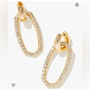 Kendra Scott Danielle Crystal Link Earrings - NWOT